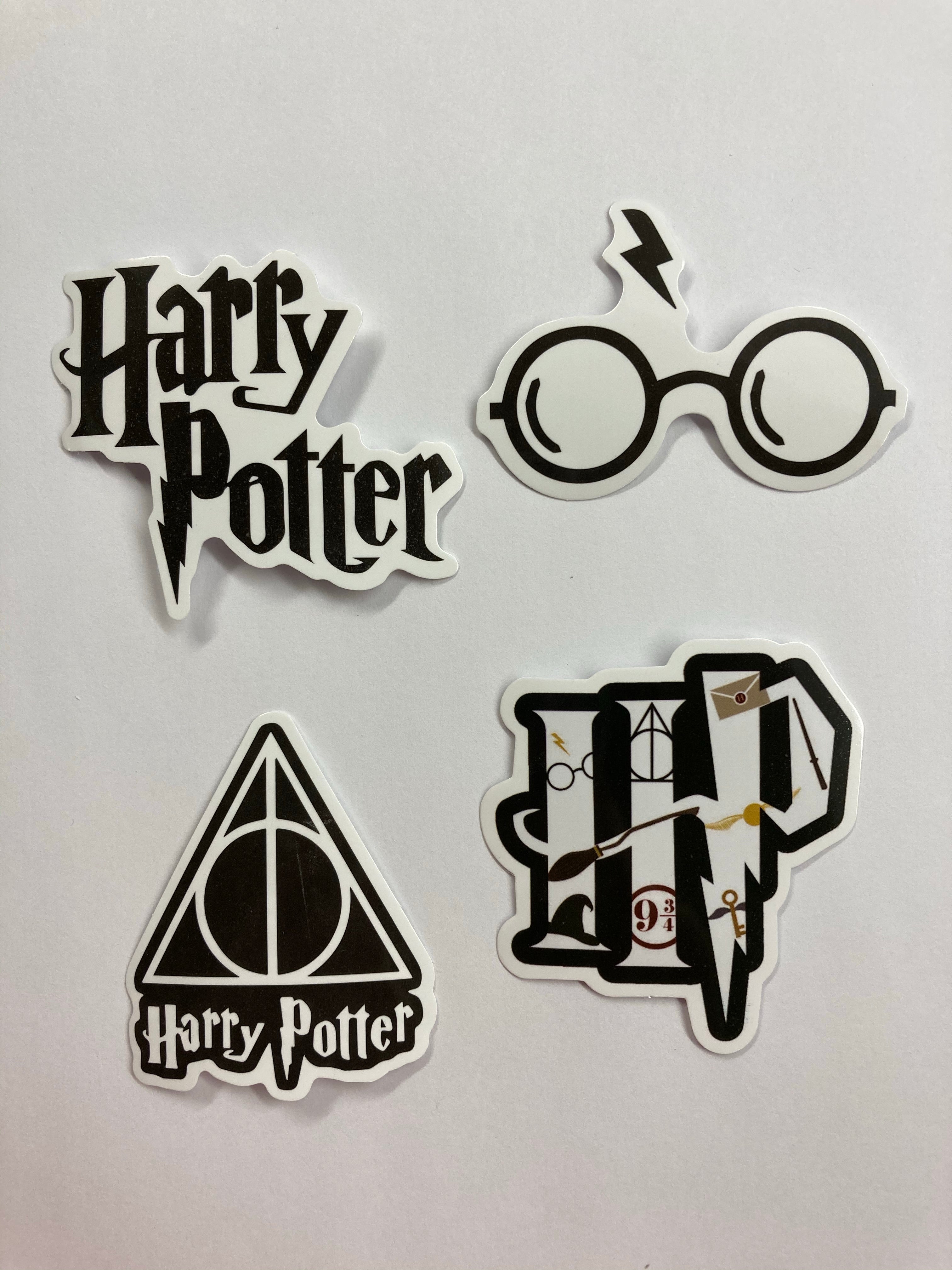 Harry Potter Black and White Waterproof Sticker Set 4 pieces